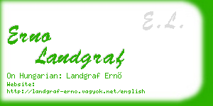 erno landgraf business card